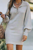 Tavern Nights Polo Sweater Dress - Fashiondia