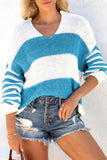 Stripe V Neck Sweater