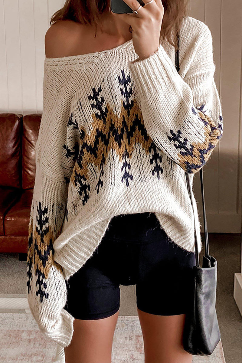 Christmas Tree V Neck Sweater - Fashiondia