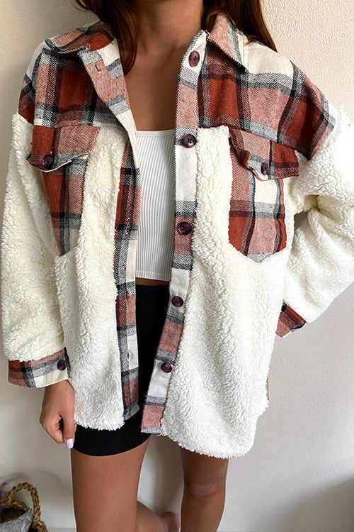 All Your Own Plaid Sherpa Jacket