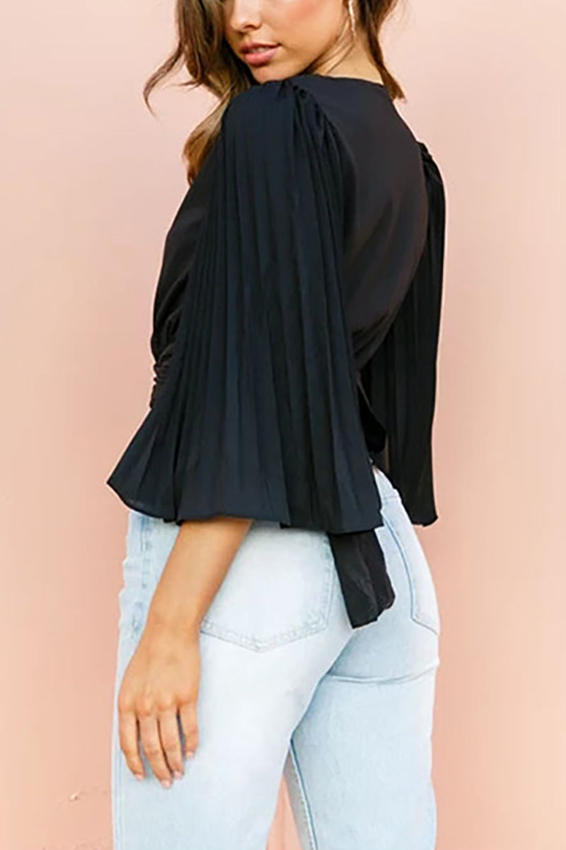 Dance All Night Kimono Sleeve Wrap Top - Fashionpara