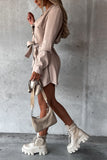 Timeless Button Down Faux Leather Shacket Dress - Fashiondia