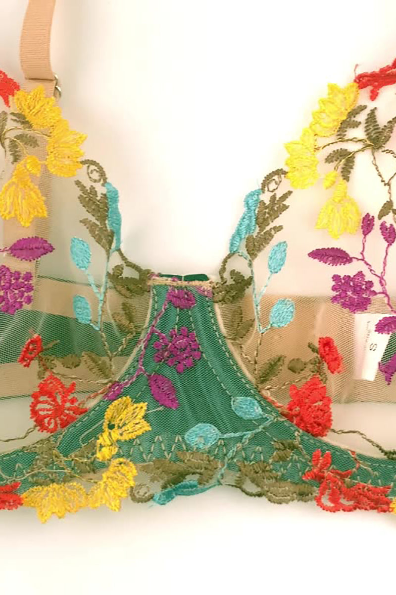 Floral Lace Lingerie Set - Fashiondia