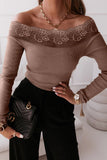 Lace Off Shoulder Knit Top