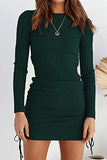 No Turning Back Drawstring Mini Dress - Fashiondia