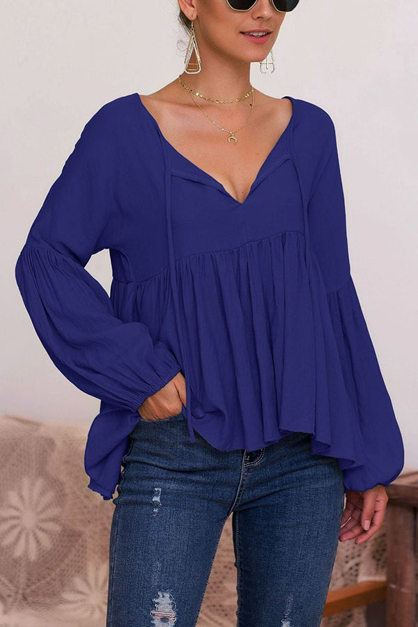 Set Free Cropped Peasant Top - Fashionpara