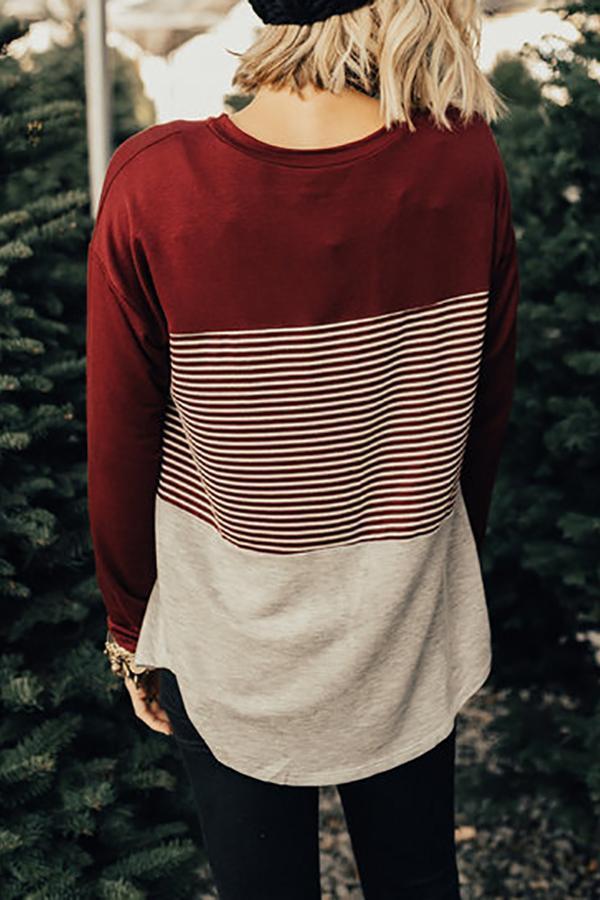 Striped Colorblock T Shirt