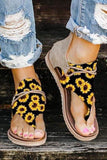 Lace-up Zip Flat Sandals