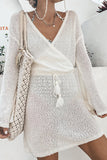 Drawstring Flares Sleeve Cover Up