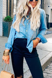 Turndown Collar Pocket Denim Shirt