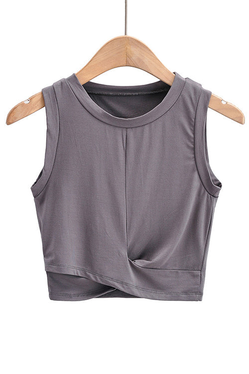 Cross O Neck Tank Top - Fashionpara