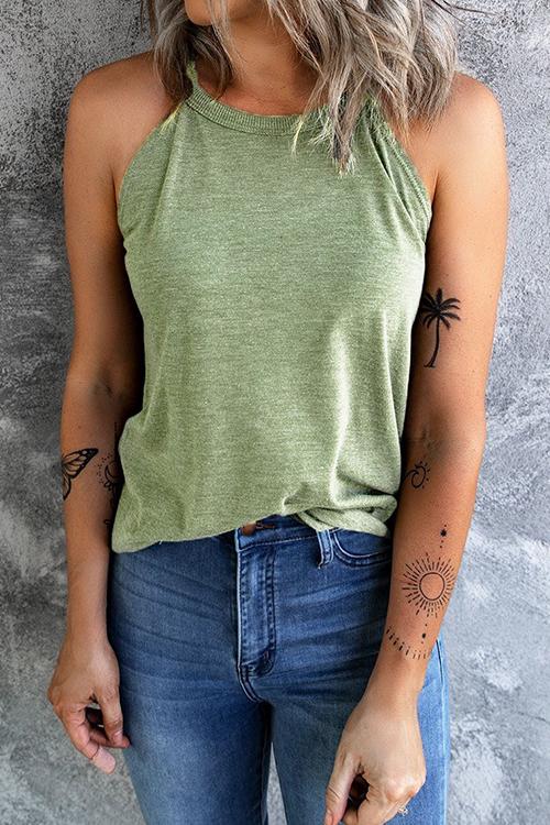 Solid Sleeveless T Shirt - Fashionpara