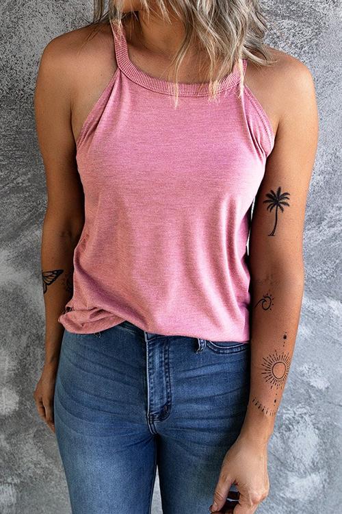 Solid Sleeveless T Shirt - Fashionpara