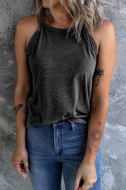Solid Sleeveless T Shirt - Fashionpara