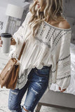 Print O Neck Loose Cover Blouse