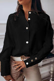 Shirt Collar Long Sleeve Blouse