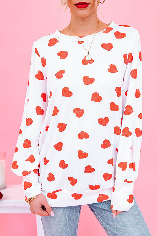 First Love Heart Long Sleeve T Shirt - Fashionpara