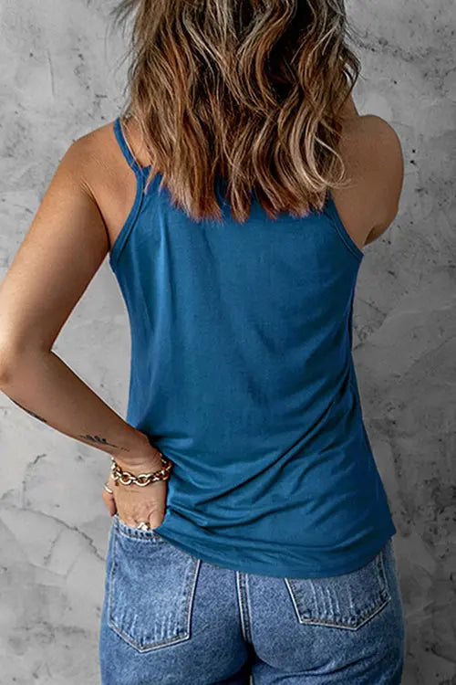 Hollow Criss Cross Tank Top - Fashionpara