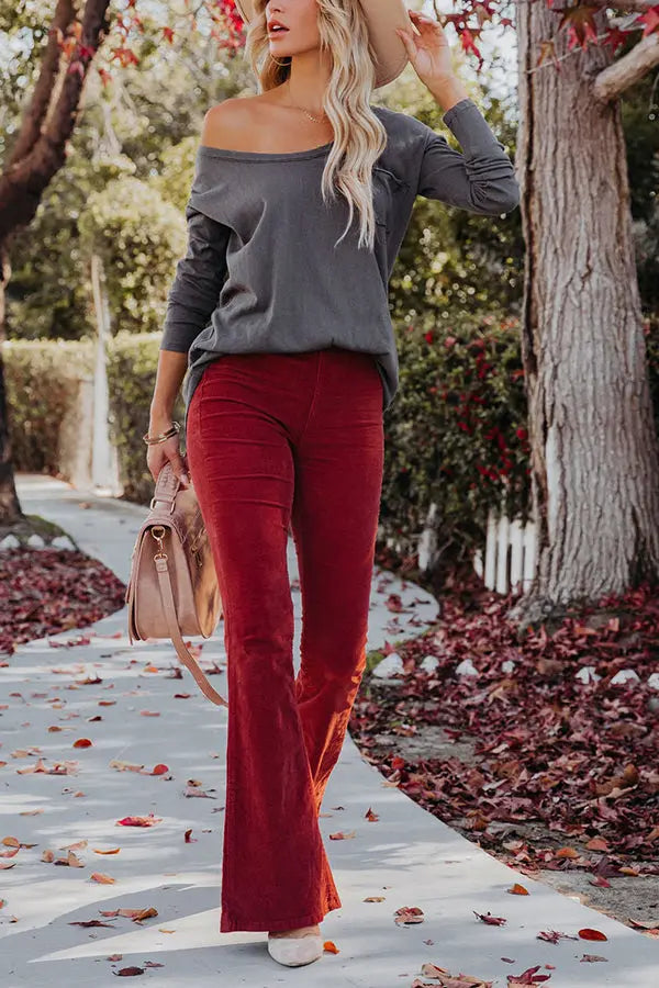 Everyday Long Sleeve Pockets Tee - Fashionpara