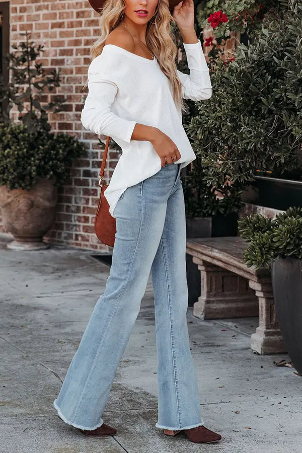 Everyday Long Sleeve Pockets Tee - Fashionpara