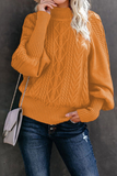 Turtleneck  Solid Color Loose Sweater(3 Colors)