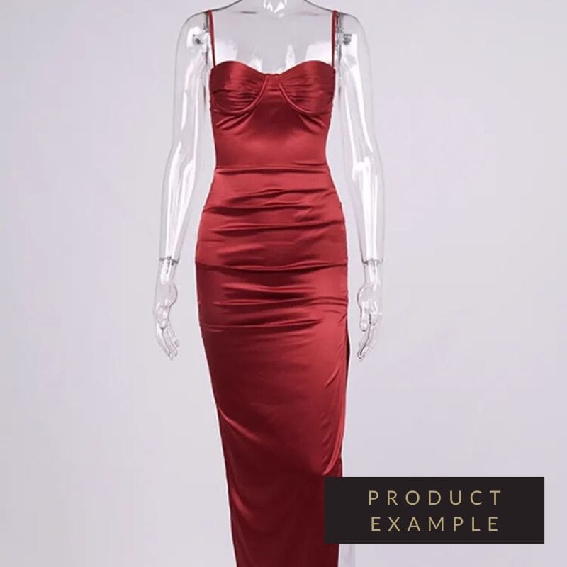 Bryne Bodycon Midi Dress - Red Wine - Fashionpara