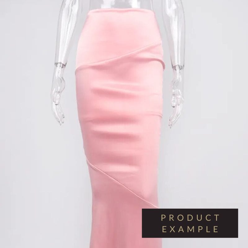 High Waist Satin Bodycon Maxi Skirt - Plum Purple - Fashionpara