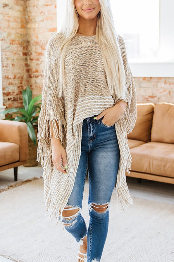 Sweet And Innocent Chenille Poncho Top