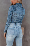 Velvet Burnout Turtleneck Top