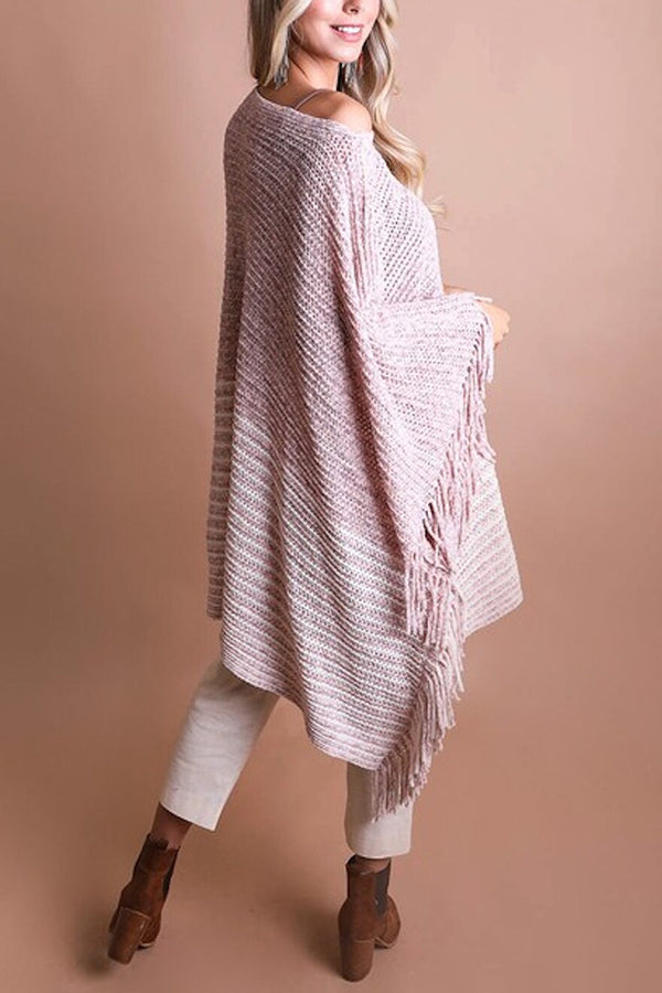 Sweet And Innocent Chenille Poncho Top
