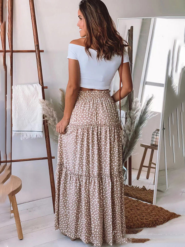 Women's Resort Storm Dot Print Skirt - Fashionpara
