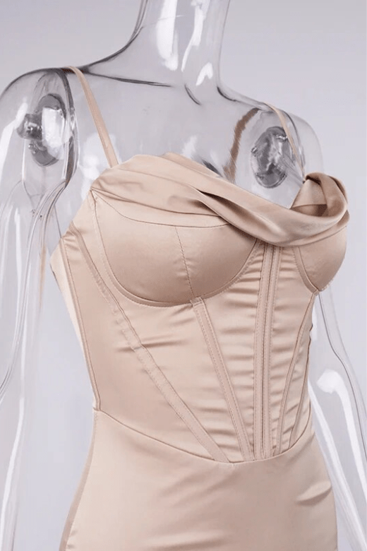 Indi Bodycon Dress - Cream - Fashionpara