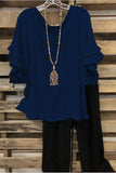 Loose Plus Size Ruffle Sleeve T-Shirt Top