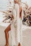 Raw Frayed Curning Cover Dress - Fashiondia