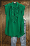 Solid Color Loose Bib Neck Short Sleeve T-Shirt