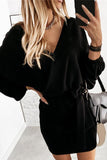 Wait For Me Ribbed Long Sleeve Bodycon - Fashiondia